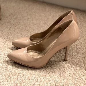 BCBG paten leather pumps